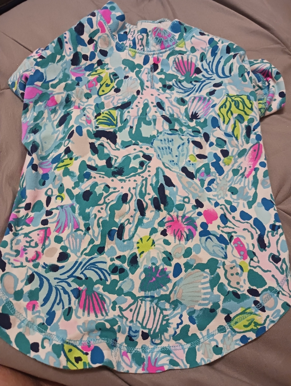 Lilly Pulitzer Multicolor Coral Reef Print Small Pet Tee